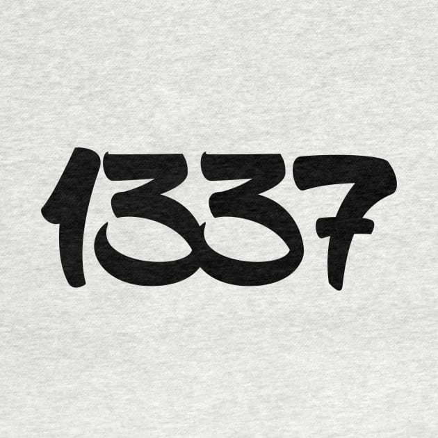 1337 leet gamer white gift idea by Monstershirts